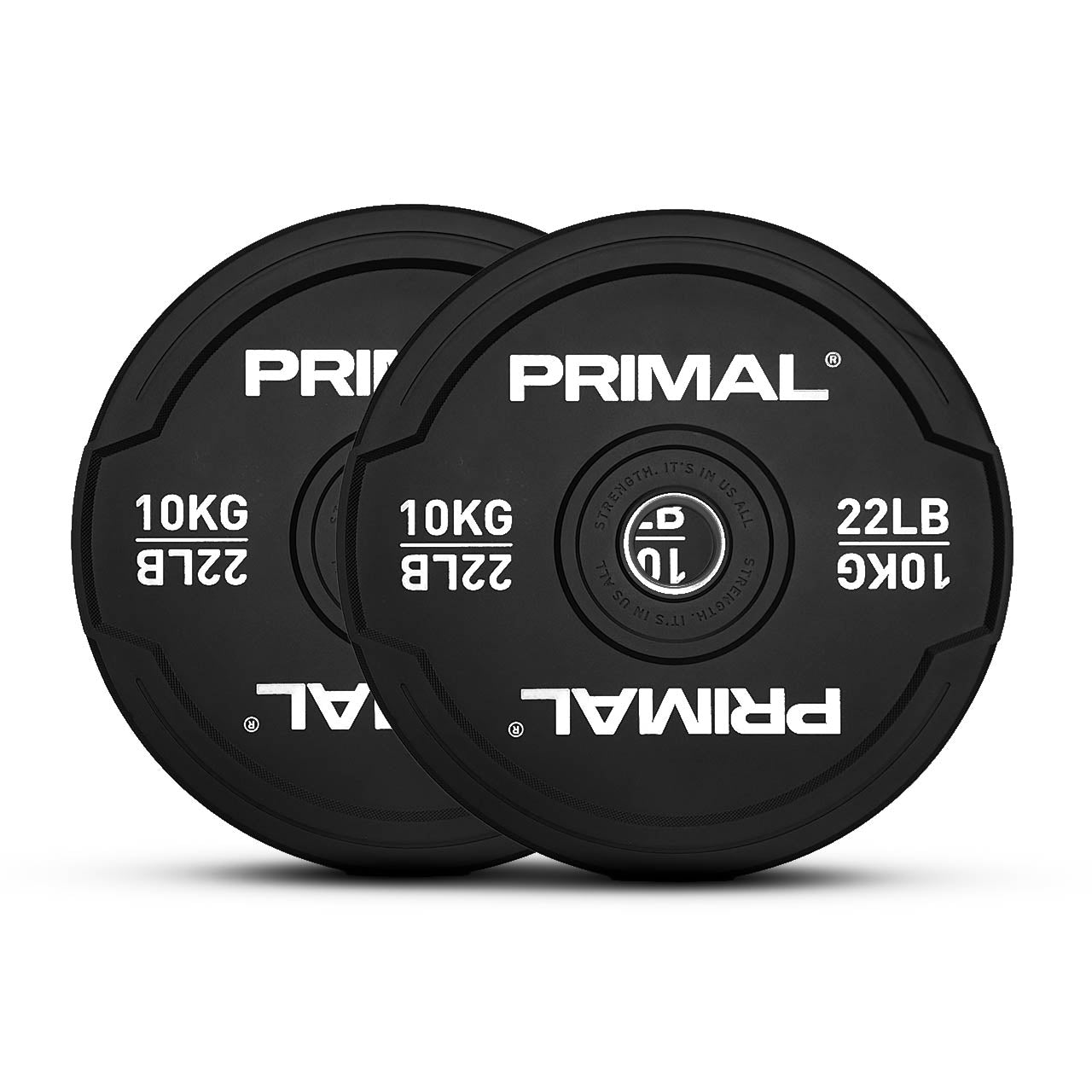 Primal Pro Series Black Rubber Bumper Plates (Pairs)