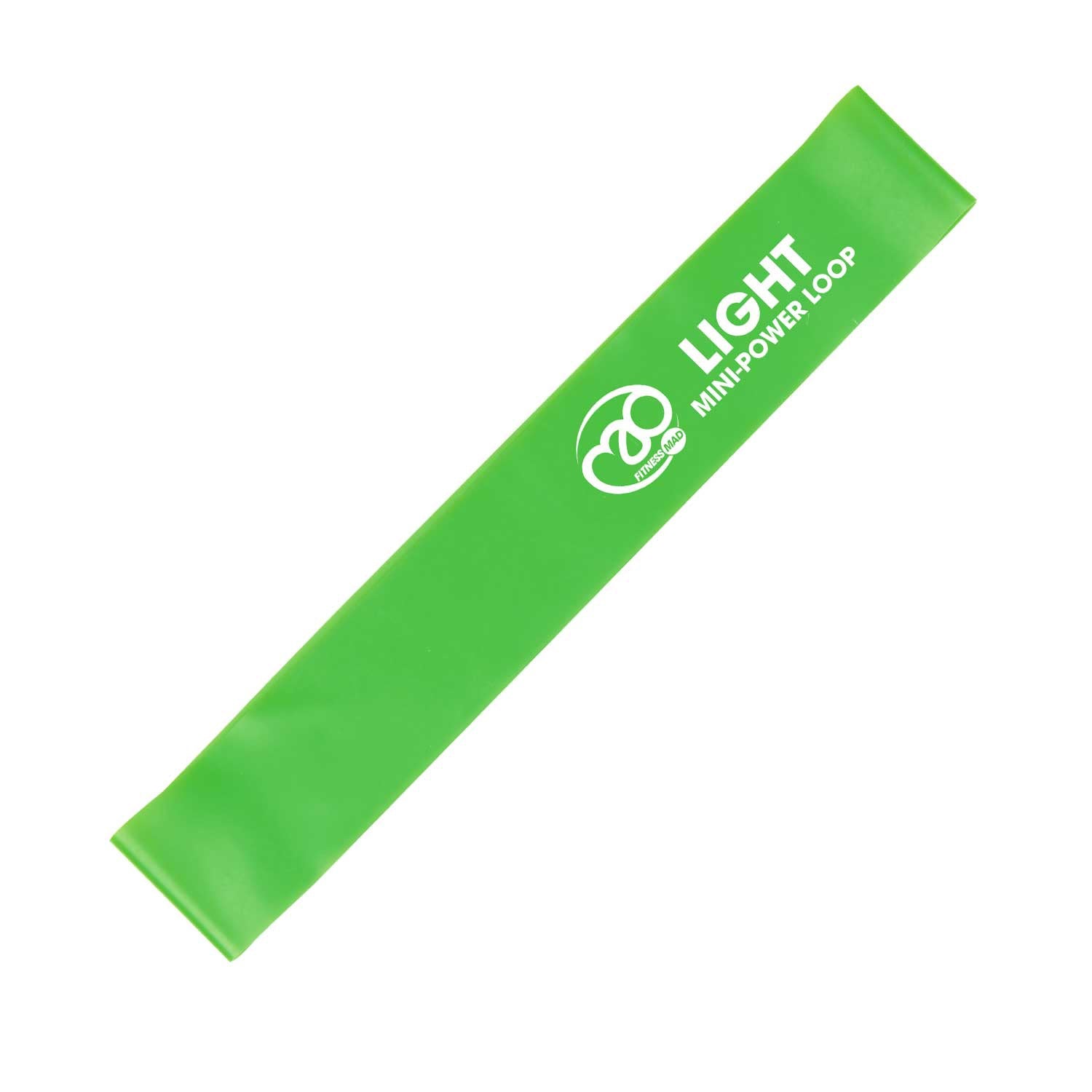 Green light resistance band providing resistance between 4-23kg.