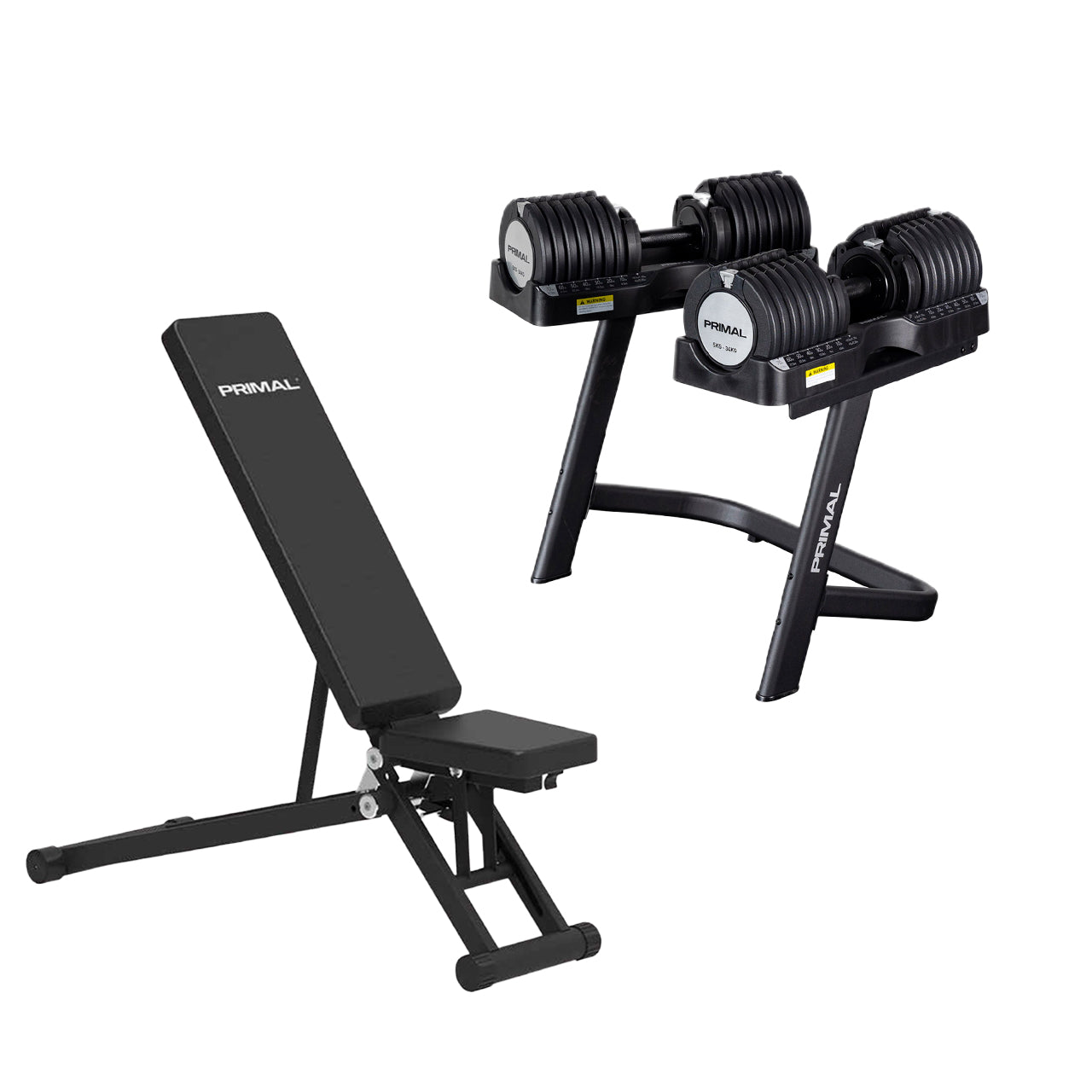 Primal Personal Series 34kg Adjustable Dumbbell Package