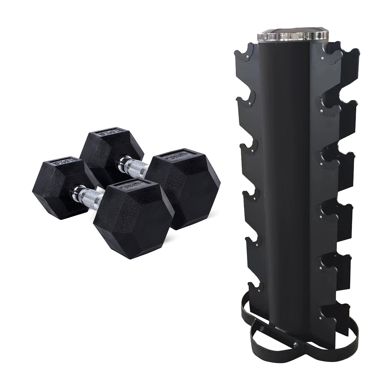 Primal Performance Series 210kg PVC Hex Dumbbell Package