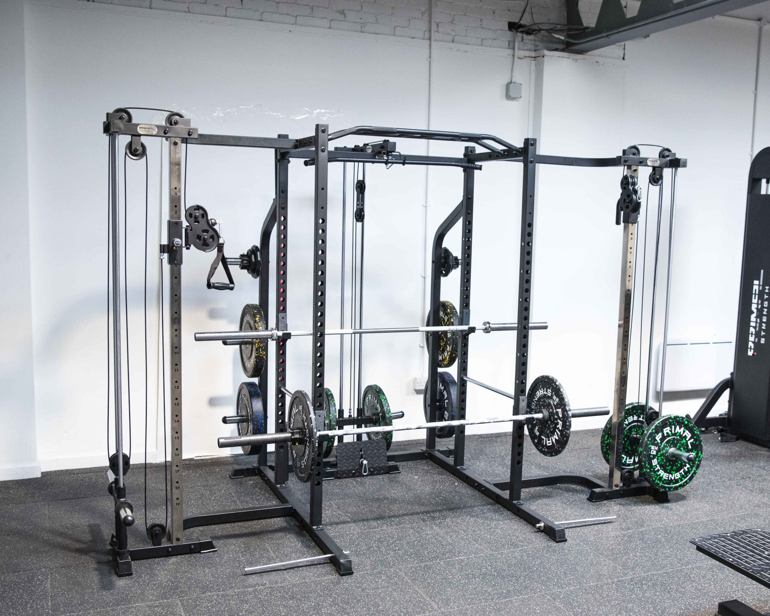 Cable discount machine barbell