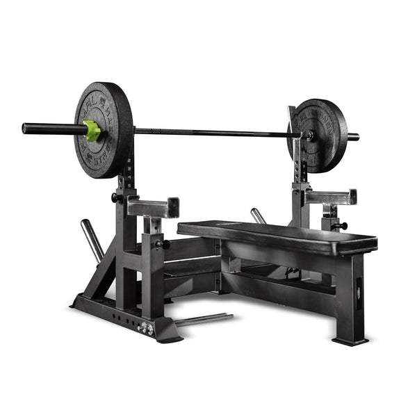 Commercial Adjustable Olympic Bench With Spotter Platform